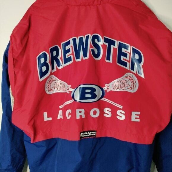 Atlantic‎ Sportswear Men L Brewster Lacrosse Sovernal 23 VTG Mesh Lined Zip Y2K - Picture 6 of 6